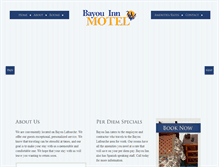 Tablet Screenshot of bayouinnmotel.com